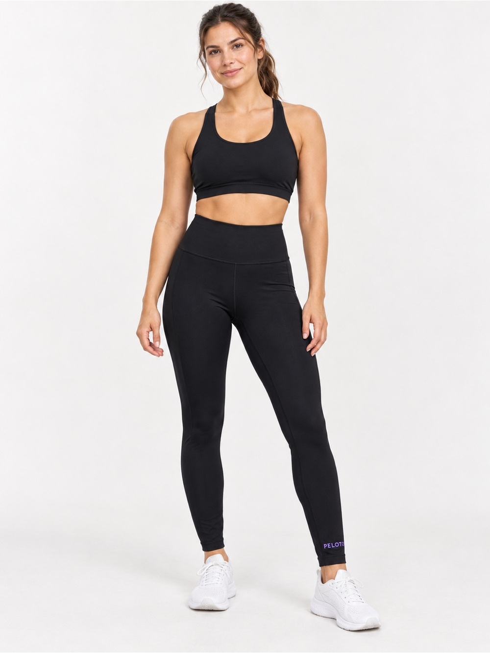 Lululemon Align Crop Leggings Black High Rise Peloton Logo Size 0